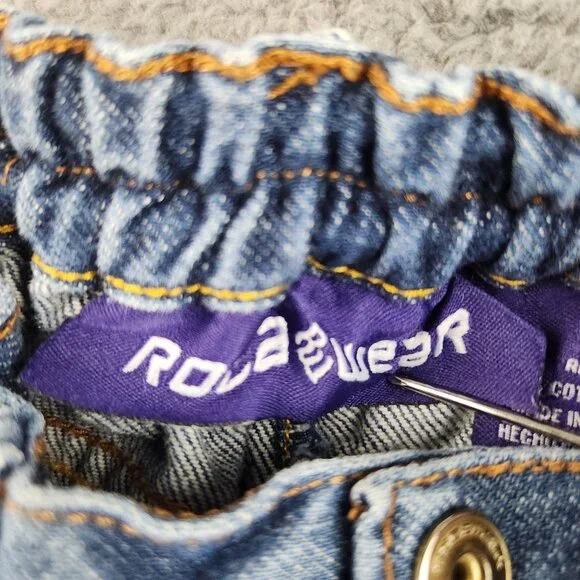 Vintage Y2K Roca Baby Rocawear Denim Jeans Boys Size 4T Skate Grunge Embroidered - Picture 3 of 14